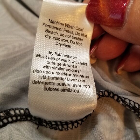 VENUS Career Casual Party Paisley Long Slv V-neck Elastic Waist Multicolor Sz M - Picture 8 of 8